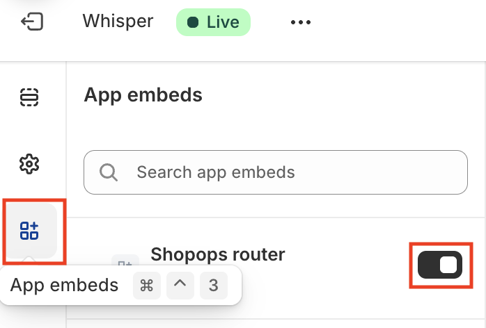 Enable App Embed